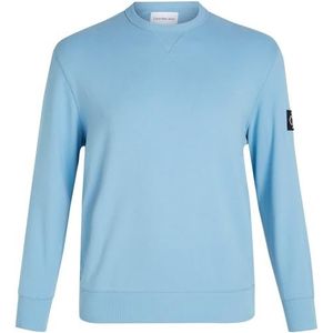 Calvin Klein Jeans Heren Plus Badge Crew Neck Sweatshirts, Schemering Blauw, XXL
