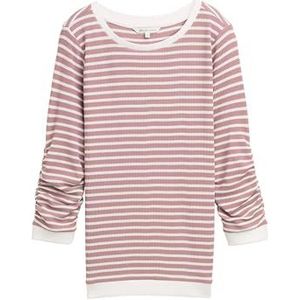 TOM TAILOR Denim Dames 1044659 Sweatshirt, 38895-Soft Mint White Streep, XXL, 38895 - Zachte Mint Witte Streep, XXL