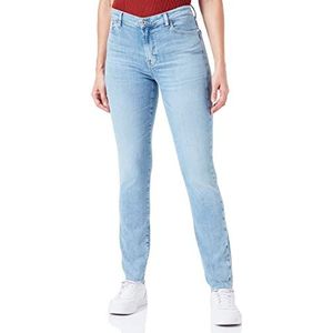7 For All Mankind Dames Hw Skinny Slim Illusion with Raw Cut Jeans, lichtblauw, 26W x 26L