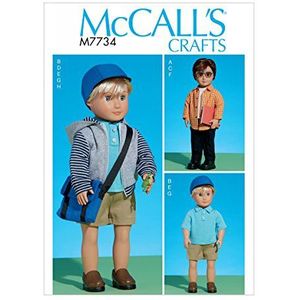 Mccall's Patronen Kleding voor 18-inch pop naaien patroon, Tissue, Multi-Colour, 17 x 0.5 x 0.07 cm