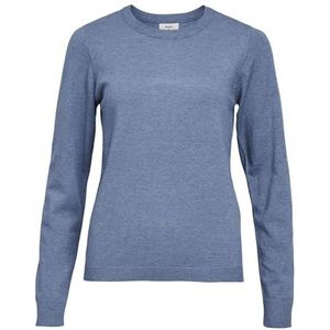 OBJTHESS L/S O-Neck Knit Pullover NOOS, Bering Sea/Detail: melange, M