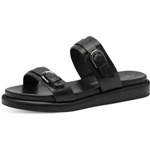 MARCO TOZZI Comfortabele damessandalen met gespen, zwart, 36 EU