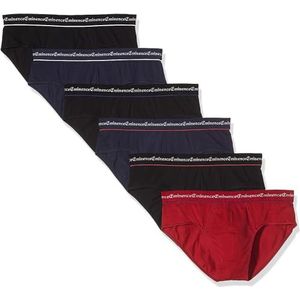 Eminence Slip (6 stuks) voor heren, Zwart Piping Wit/Zwart Piping Wit/Zwart Piping Wit/Zwart Piping Wit/Zwart Piping Wit/Zwart Pipin, S