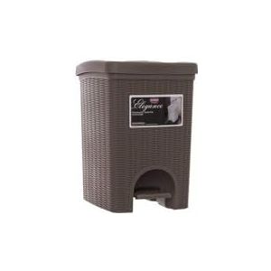 Stefanplast 30802 Afvalemmer, in rotanlook van kunststof, 31 x 27,5 x 39 cm