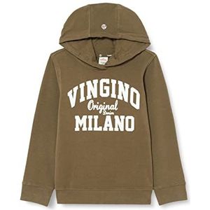 Vingino Hoody-Classic Logo Sweatshirt met capuchon voor jongens, Legergroen, 10 Jaar