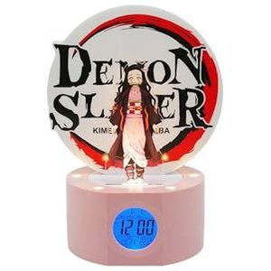 Teknofun - - Officiële Demon Slayer-licentie - NEZUKO 20 cm lichte wekker - 2 verlichtingsmodi - Werkt met 3 x AAA/USB-kabel (meegeleverd) - Voor kinderen vanaf 6 jaar - 811754