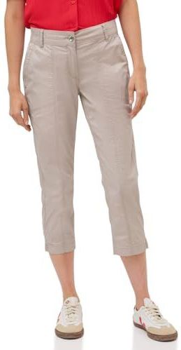 Capri Broeken - Boulder Beige - Riemlussen - Steekzakken - Normale Taillehoogte