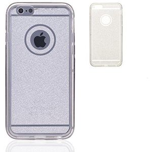Silica dmu016black siliconen gel beschermhoes met transparante randen metallic voor Apple iPhone 6 Plus, zwart