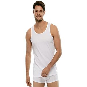 LVB 100% katoenen tanktop voor heren, Wit (Wit 003), M