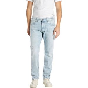 Replay - Grover - Jeans - Superlight Blue - 5-pocket met Knoopsluiting