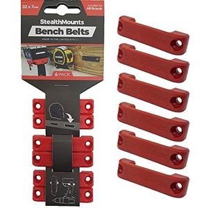 StealthMounts - BB-BLK-6 Bankriemen - Zwart - 6 Stuks