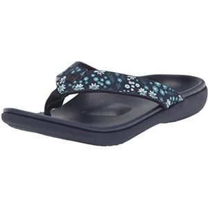 Spenco Dames Yumi Nuevo Floral Flipflop, Donker Marineblauw, 37 EU, donkermarineblauw, 37 EU Breed