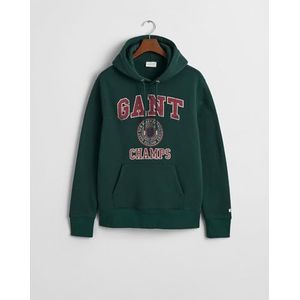 Graphic Sweat Hoodie aan de voorkant, Tartan Green, XXL