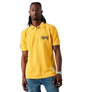 Kaporal, Polo, model BARNI, heren, geel, XL; regular fit, korte mouwen, ronde hals, Geel, XL
