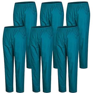 MISEMIYA - Verpakking met 6 stuks, uniseks, elastisch, uniformen, medische uniformen, groen 3b, S