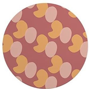 Questo Casa, Ronde digitaal bedrukte muismat, antislip onderkant, voor kantoor en thuis, diameter: 22 cm