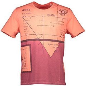 Guess SS RN Iconic Reactio T-shirt voor heren - oranje - S