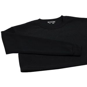 Libbi Trui met lange mouwen voor dames van 100% polyester met ronde hals ZWART maat S, zwart, S