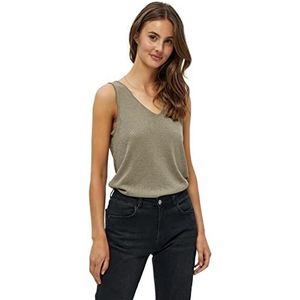 Minus Dames Carli Knit Top, Hout Smoke Lurex, XXL