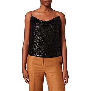 comma mouwloos T-shirt dames, zwart, 40