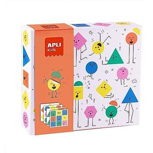APLI Kids 19433 - EMOTIES geometrische stickerset met stickers in grappig design ter aanvulling van de illustraties. Vanaf 3 jaar.