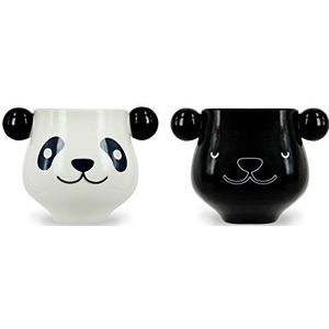Mok Panda, origineel, temperatuurbestendig, thee of koffie, zwart en wit, keramiek
