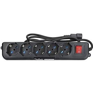 Bypass VULTECH Mu-UPS01 meervoudige contactdoos 5 werkplekken voor UPS IEC14 knop On/Off