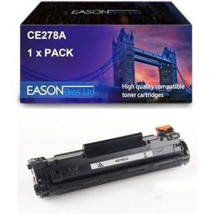 EBL HP Compatible Laserjet Pro P1560 Black Toner Cartridge CE278A ook voor Canon 726 Canon 728, Page Yield 2,100
