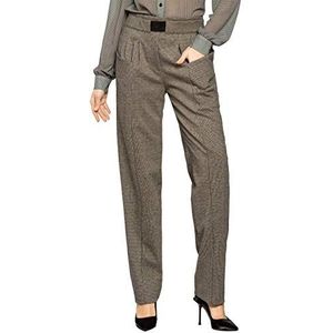 APART Fashion Glencheck broek voor dames, Bruin (Crème-taupe Crème-taupe), 44