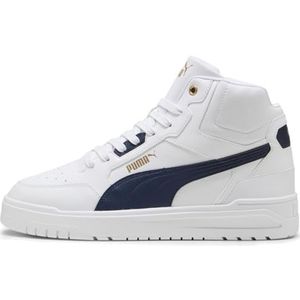 PUMA - Sneakers - Wit - Navy - Goud - Vetersluiting - Enkelhoog