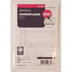 Filofax Agendavulling Pocket Jaarplanner verticaal (Duits) 2021