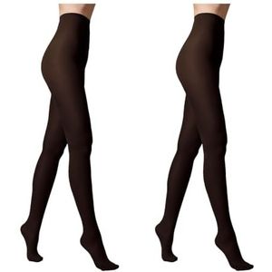 Conte Elegante Dames Panty EPISODE 50 DEN Gebreide Microvezel Fluweel Zacht Klassiek Versterkte Tenen Warm voor Herfst en Winter Kleur Nero-Maat 4