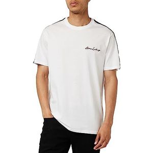 Armani Exchange Heren Regular Fit Scribble Logo Tee T-shirt, wit, L