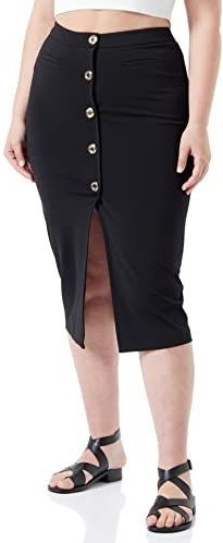 Pinko - Midi-Rok - Zwart - Viscose - Functionele Zakken - Split