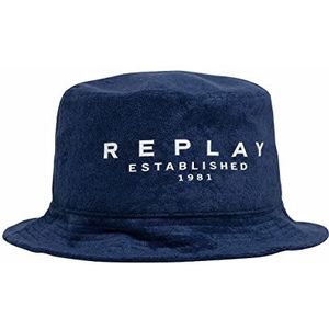 Replay Bucket hoed voor dames met logo, Dk Night Blue 507, L