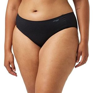 Taislip - Zwart - Microvezel - Hoge Beenuitsnijdingen