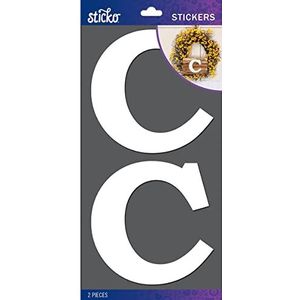 stickosticko Basic wit monogram stickers-c, andere, meerkleurig