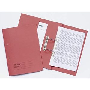 Exacompta - Ref 349-REDZ - Guildhall - Pocket Spiral File, 315gsm Zwaargewicht Manilla, Houdt A4 & Foolscap documenten, Linker Hand Pocket, Blue Angel Certified - Rood, Pack van 25