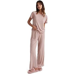 DeFacto Pajama Set voor dames, bordeaux, XXL