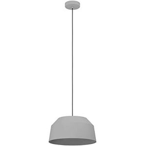 EGLO Hanglamp Contrisa, 1-lichts pendellamp eettafel, lamp hangend in New Nordic design voor woonkamer en eetkamer, eettafellamp van metaal in grijs, E27 fitting, Ø 38 cm