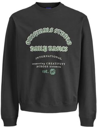 Jack & Jones - Sweatshirt - Groen - Zwart - Wit