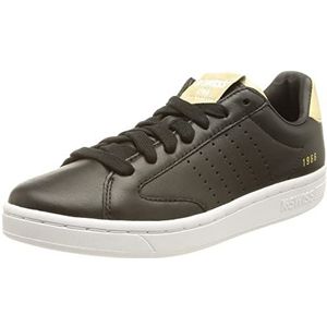 K-Swiss Dames Lozan Klub LTH Sneaker, BLK/WHT/Champagne, 35,5 EU