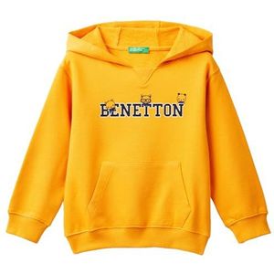 United Colors of Benetton Jongens Maglia C/Capp. M/L 3j68g200q sweatshirt met capuchon, Giallo, VK, Giallo (stad), L
