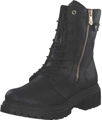 Rieker - Winterlaarsjes - Zwart - Kuitlaarzen - Blokhak - Ritssluiting