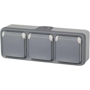 Legrand 191515 Plexo Triple Socket voor Inbouwmontage, Grijs