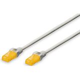 DIGITUS LAN kabel Cat 6A - 10m - RJ45 netwerkkabel - U/UTP niet afgeschermd - Compatibel met Cat-6 & Cat-7 - Grijs