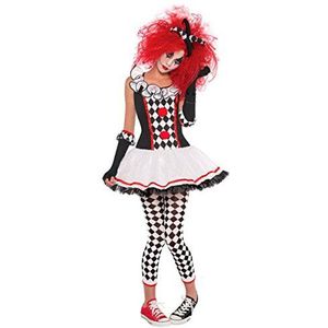 Amscan 999855 Nieuwe dames Halloween harlekijn honing clown dames verkleedkostuum unisex kinderen, meerkleurig, 12-14 jaar