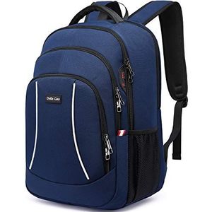 Zaino voor laptop, da uomo, 17 pollici, waterdicht, zaino per la scuola, zaino da donna, con porta di ricarica USB, zaino per uomini, donne, scuola, lavoro, viaggi, blauw