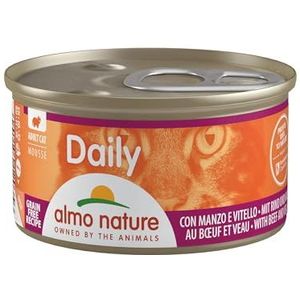 Almo Nature almo nature Daily - Complete voeding voor volwassen katten - rund en kalf. 24 blikjes à 85 g.