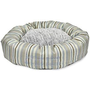 Petface Sandpiper streep ronde hond bed, klein